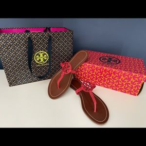 Tory Burch Gabriel Flat Thong sandals red orange